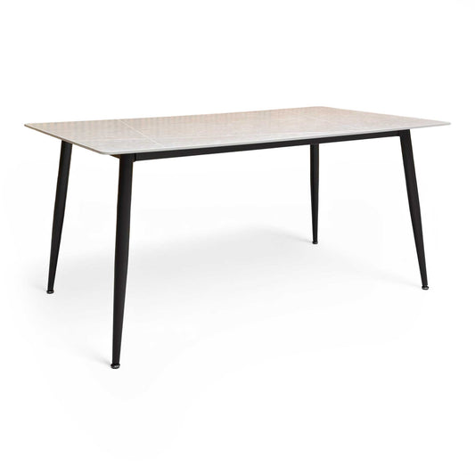 ‘Mason' Grey Ceramic Top 160cm Fixed Dining Table