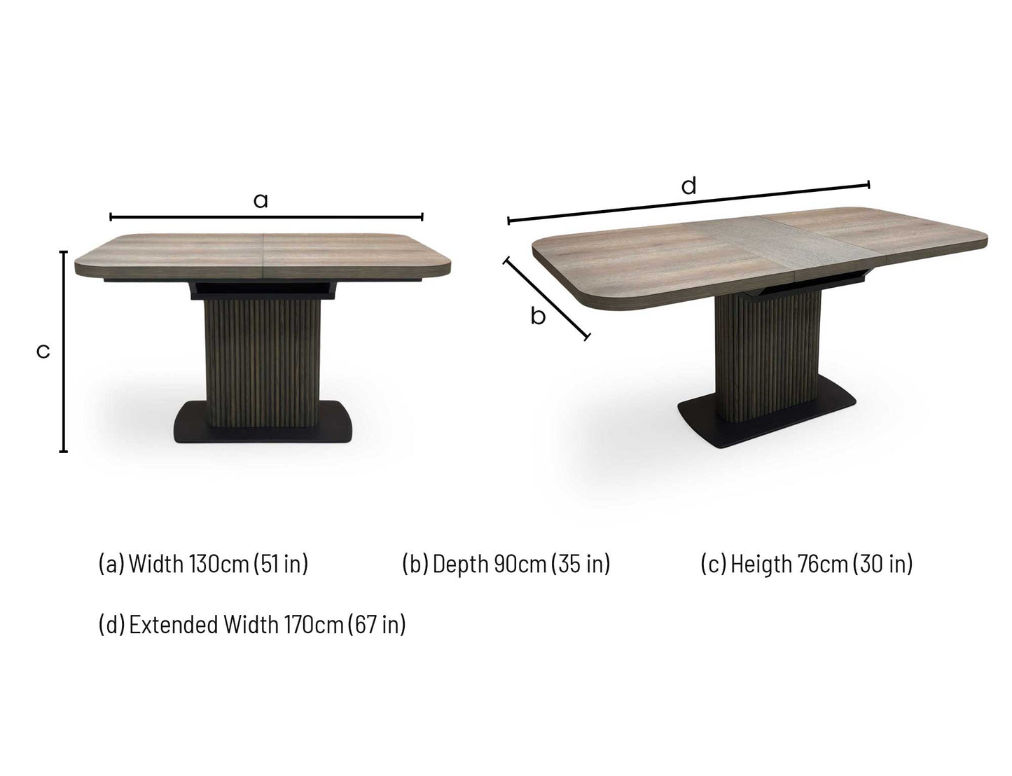 'Jai' Dark Oak Small Extending Dining Table Furniture Village
