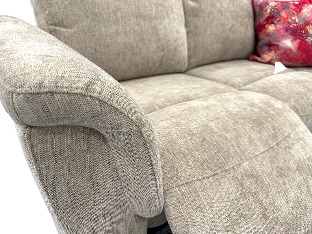 'Maude' Mocha Tight Weave Fabric 3 + 2 Power Recliner Sofa Set