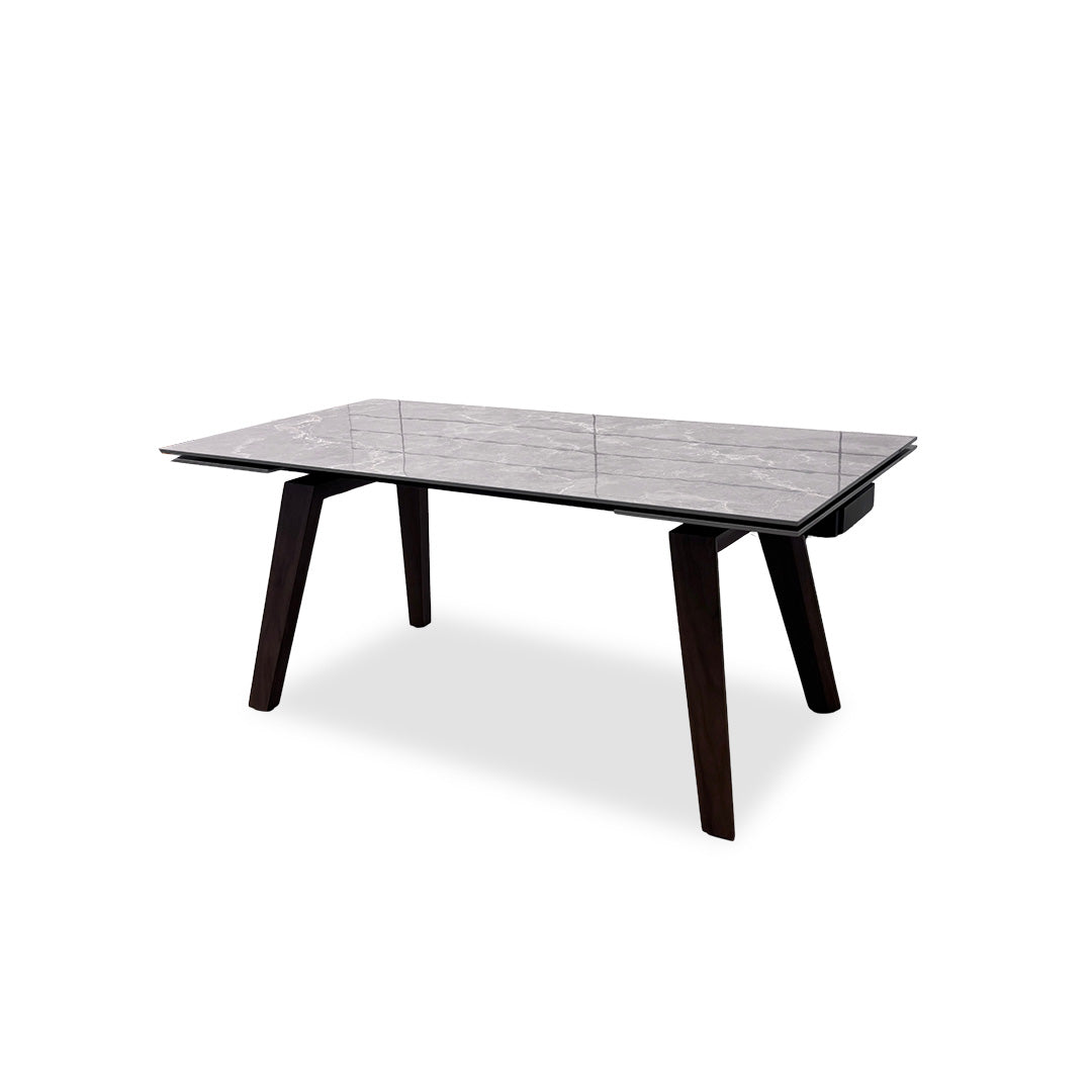 'Pierre' Grey Sintered Stone Ceramic Top Large 180cm Extending Dining Table