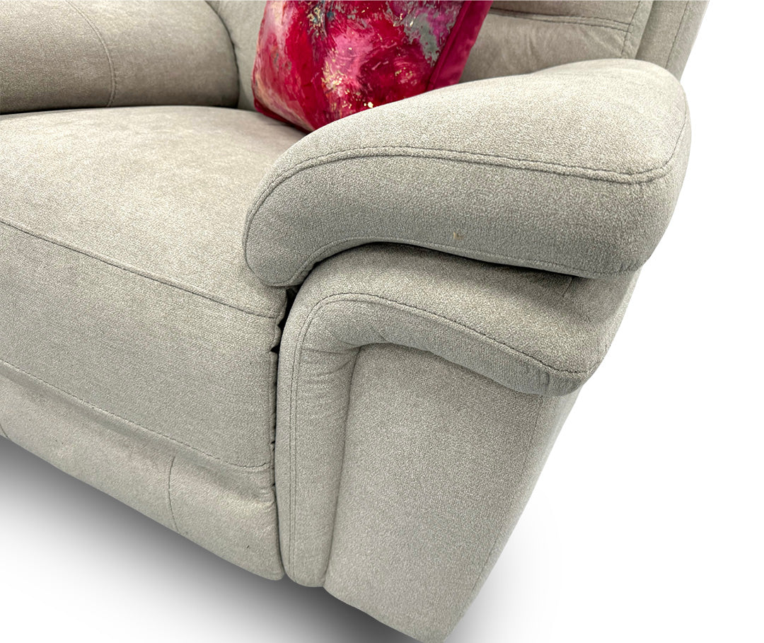 ‘Berlin’ Rosy Light Grey Rs-0102 Fabric Power Recliner Chair