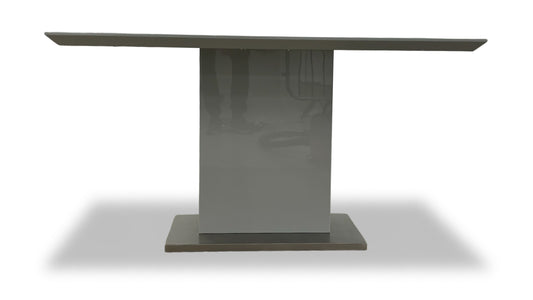 'Grigio' Glossy Marble-effect Fixed Dining Table