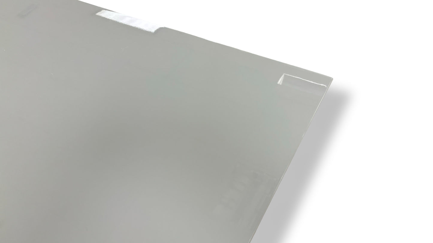'Grigio' Glossy Marble-effect Fixed Dining Table