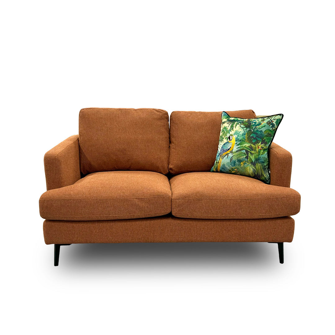 ‘Jasper’ Burnt Orange Fabric 2 Seater Sofa