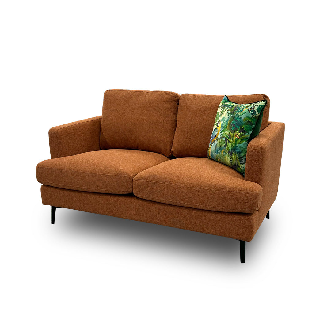 ‘Jasper’ Burnt Orange Fabric 2 Seater Sofa