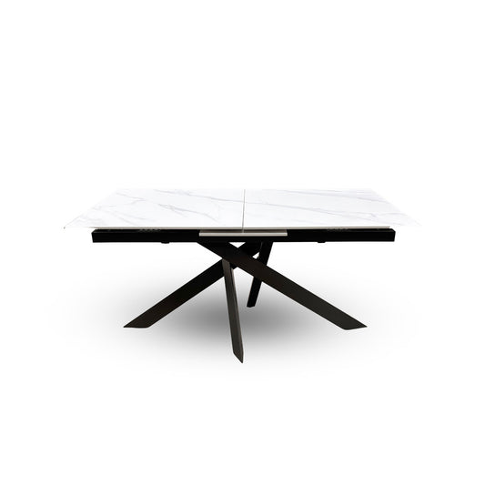 'Messina' Ceramic Top Pop Up Large Extending Dining Table