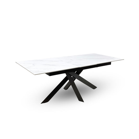 'Messina' Ceramic Top Pop Up Large Extending Dining Table