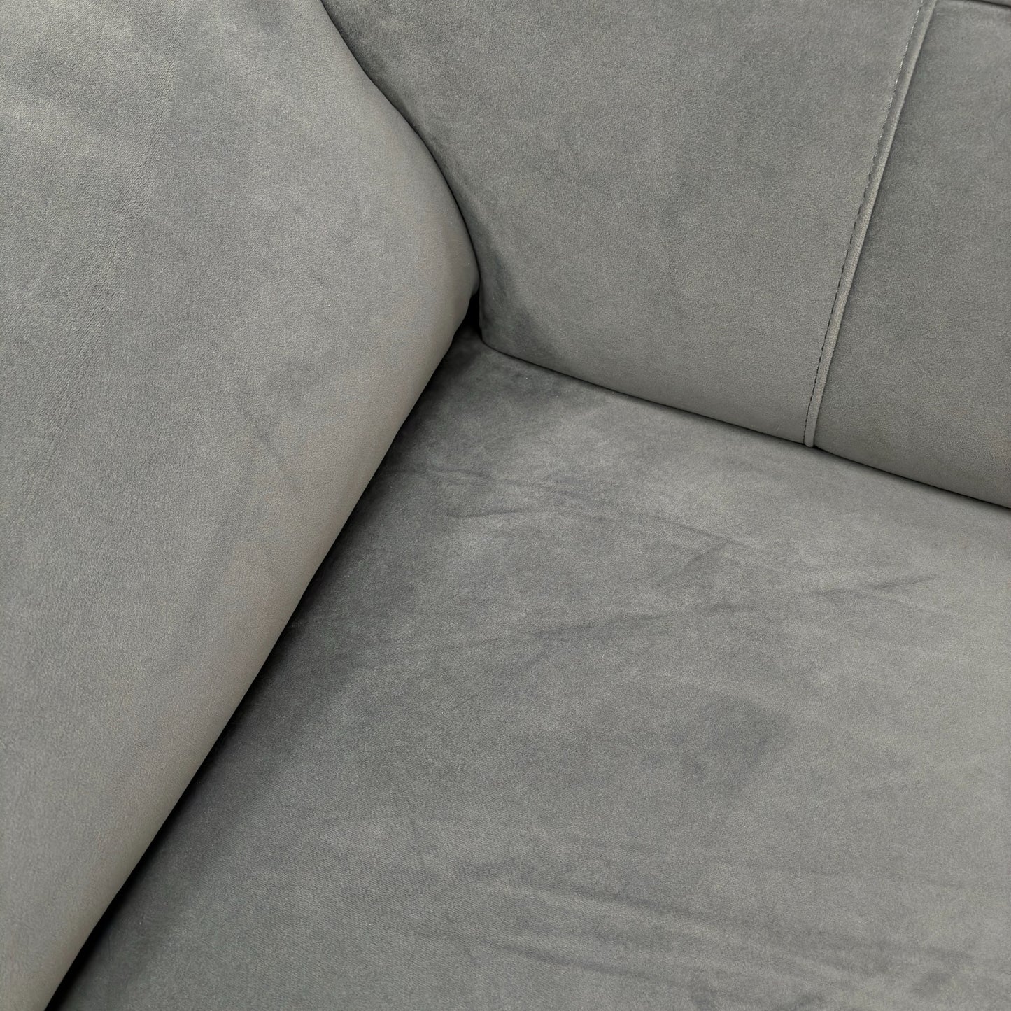 Oak Furnitureland 'Salento' Dark Grey Velvet 2 Seater Sofa