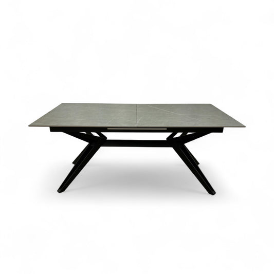 'Kore' Grey Ceramic Top 230cm Pop-Up Extending Dining Table