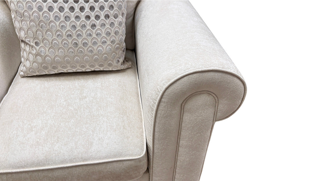 'Melody' Pearl Chenille Fabric Armchair