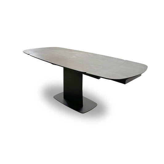'Catalina' Grey Ceramic Small Extending Dining Table