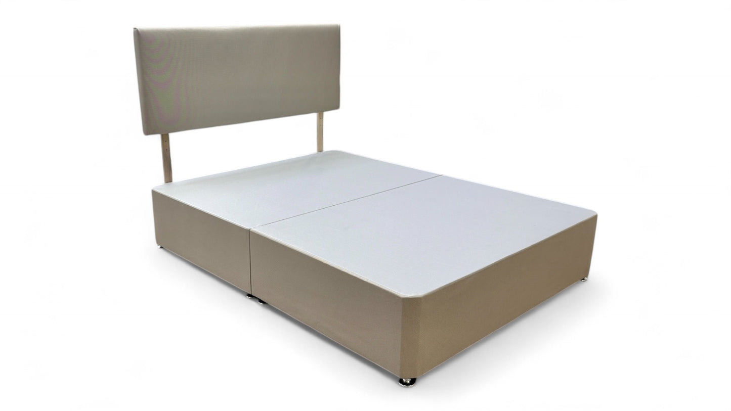 ‘Lyon’ Sandstone Fabric King Bed