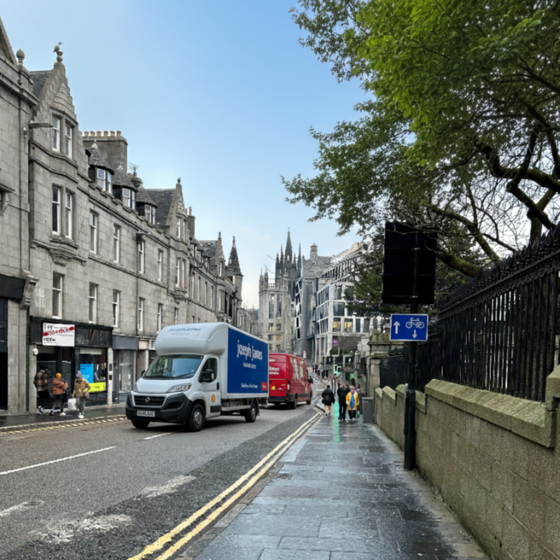 A Joseph James Furniture Outlet Delivery van on the streets of Aberdeen to deliver the furniture to a Customer.