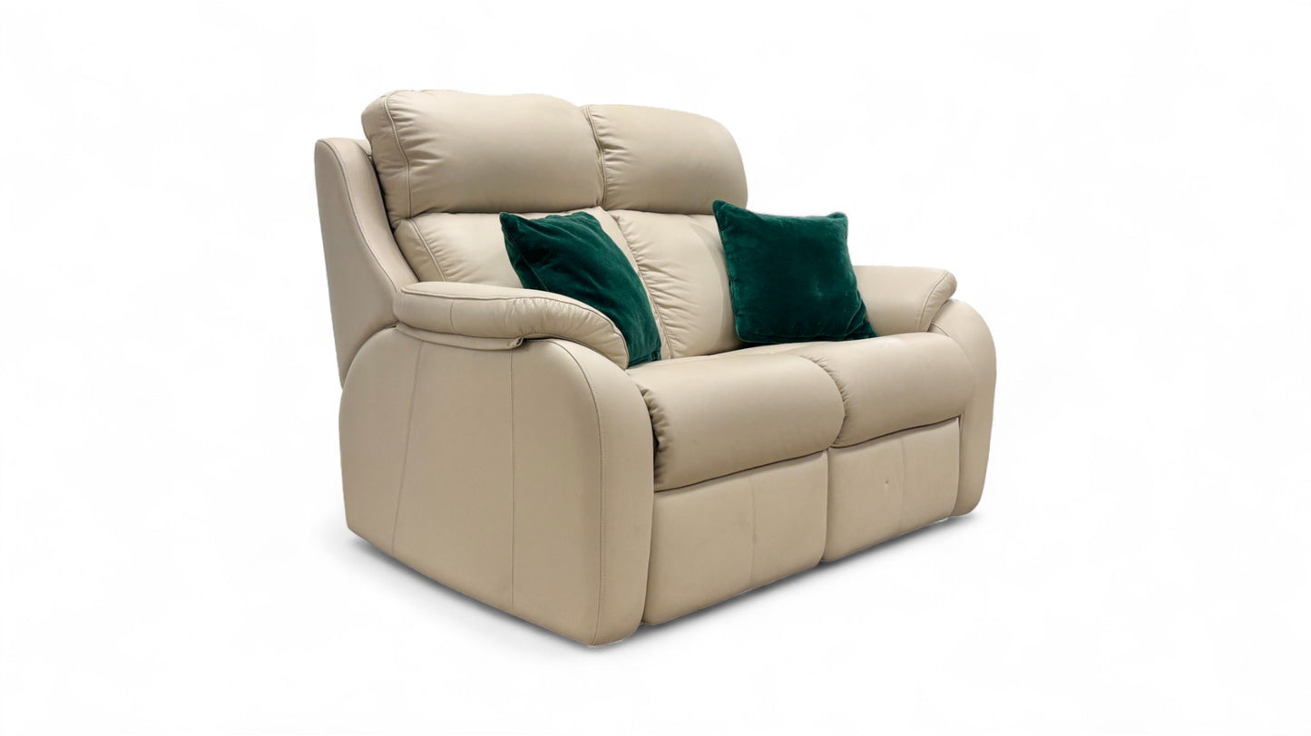G Plan ‘Kingsbury’ Cambridge Stone 2 Seater Leather Sofa