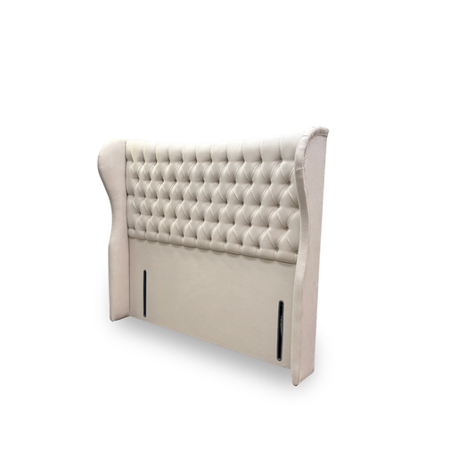 Hypnos ‘Bespoke Hurley’ Imperio 901 Cream Velvet Floor Standing Headboard - King