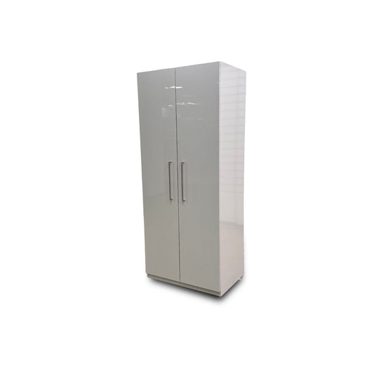 London Bedrooms ‘Castle’ Grey Gloss 2 Door Hinged Wardrobe