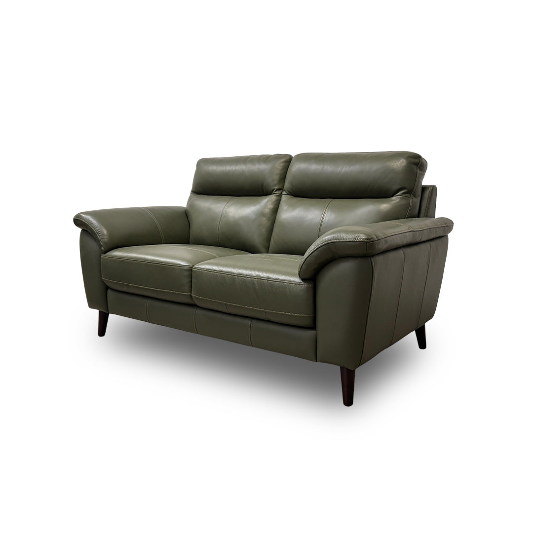 'Jayley' Oslo Pine Leather 2 Seater Sofa