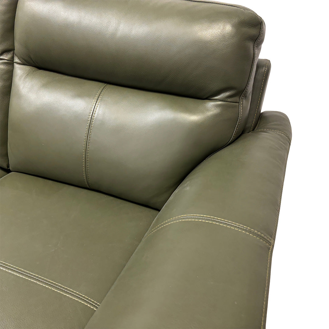 'Jayley' Oslo Pine Leather 2 Seater Sofa