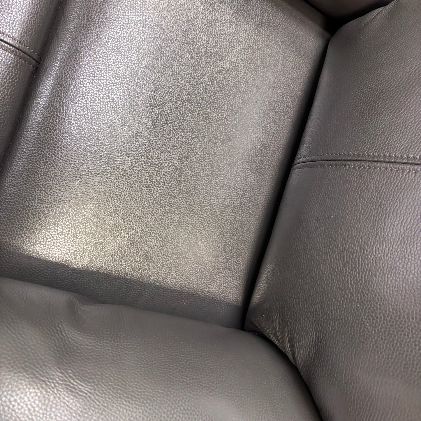 'Blair' Charcoal Grey Florida Leather Power Recliner Chair with Power Headrests