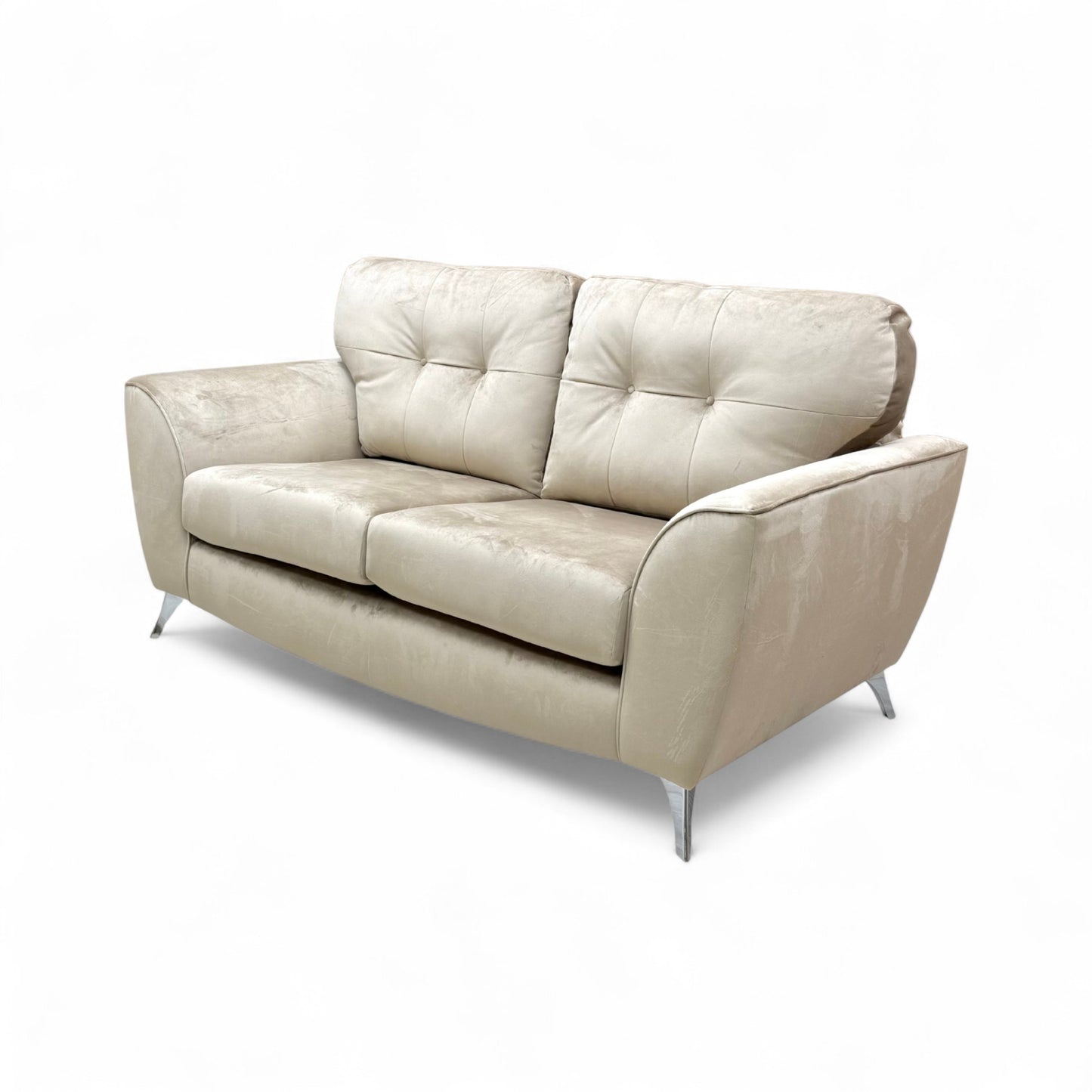 A view showing the sofa's base and the feet, giving a sense of clearance.