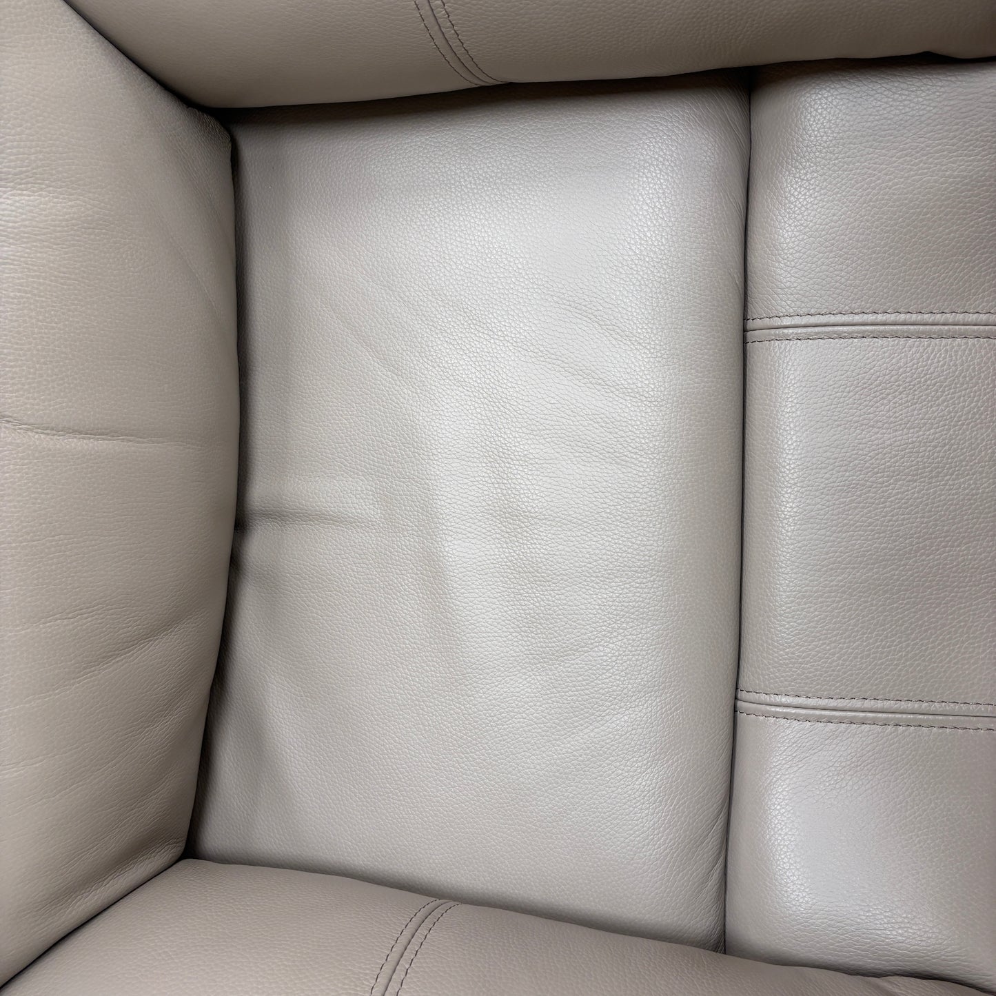 'Miller' Oyster Leather Power Recliner Armchair with Power Headrests