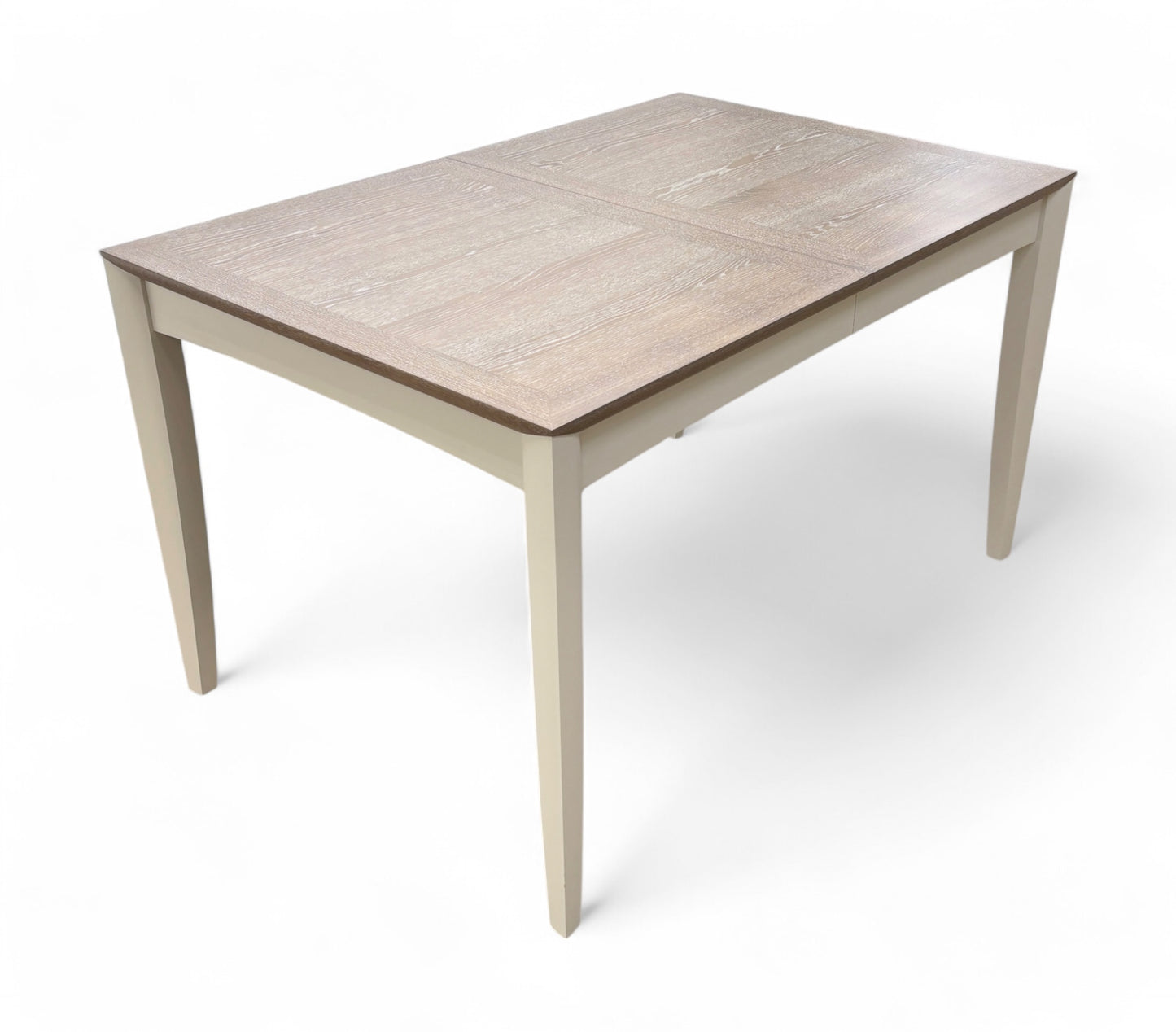 ‘Skye’ Two-Tone Grey Finish Solid White Oak Medium Extendable Dining Table