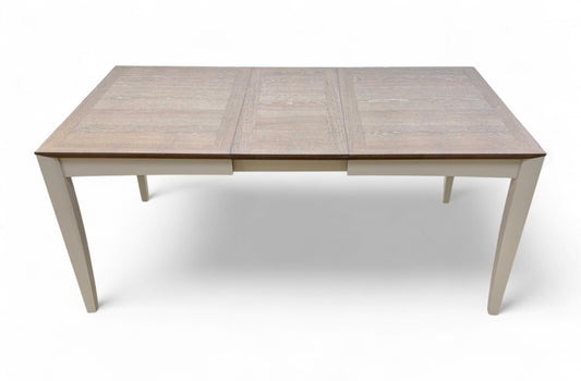 ‘Skye’ Two-Tone Grey Finish Solid White Oak Medium Extendable Dining Table