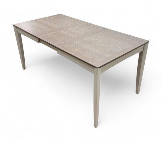 ‘Skye’ Two-Tone Grey Finish Solid White Oak Medium Extendable Dining Table