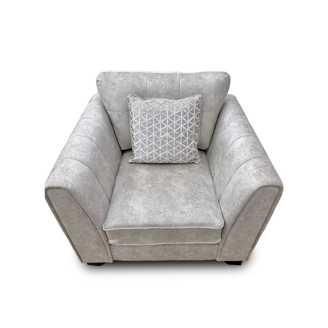 'Ariana' Dapple Cream No Insert Velvet Armchair