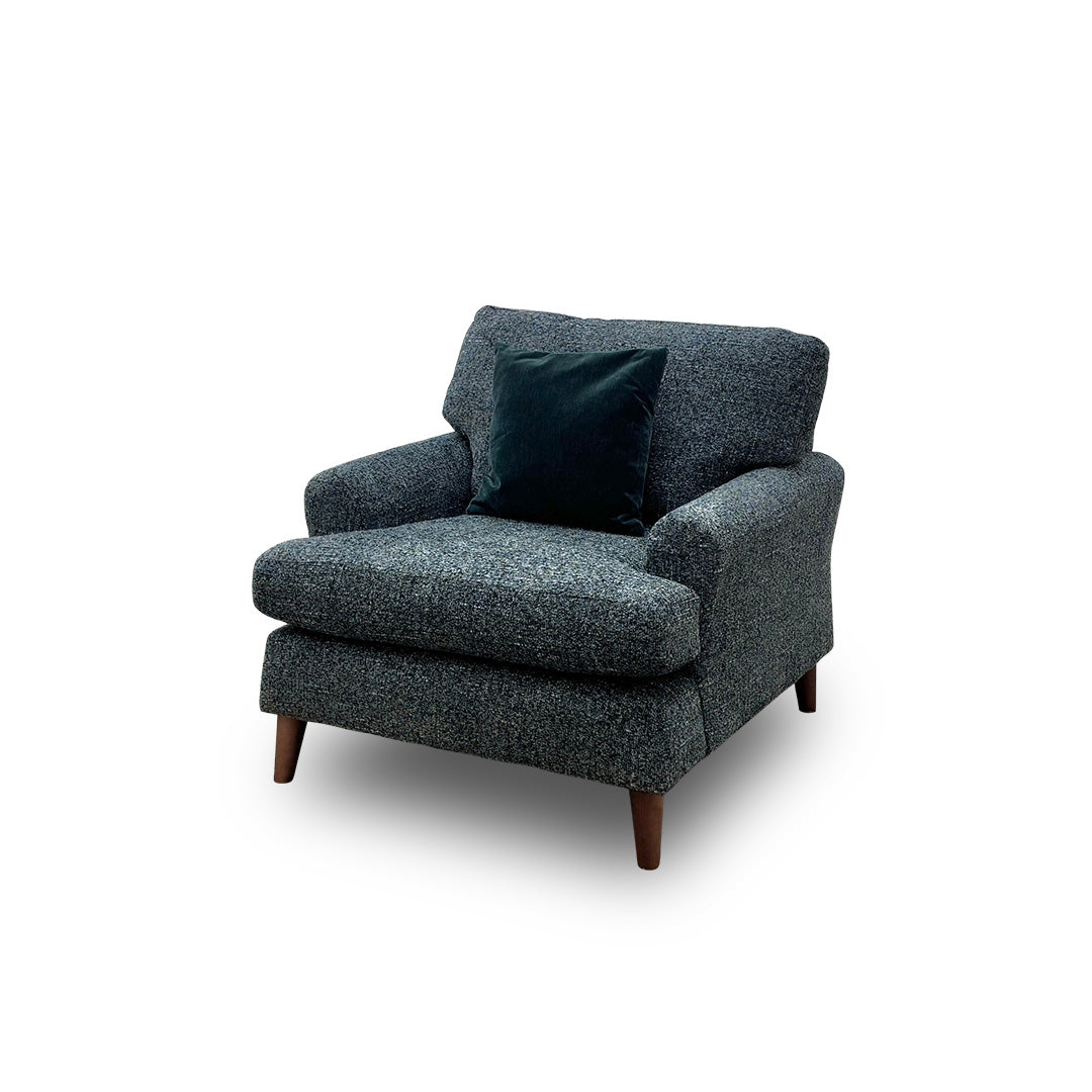 'Jackson' Amazonite Green Woven Fabric Armchair