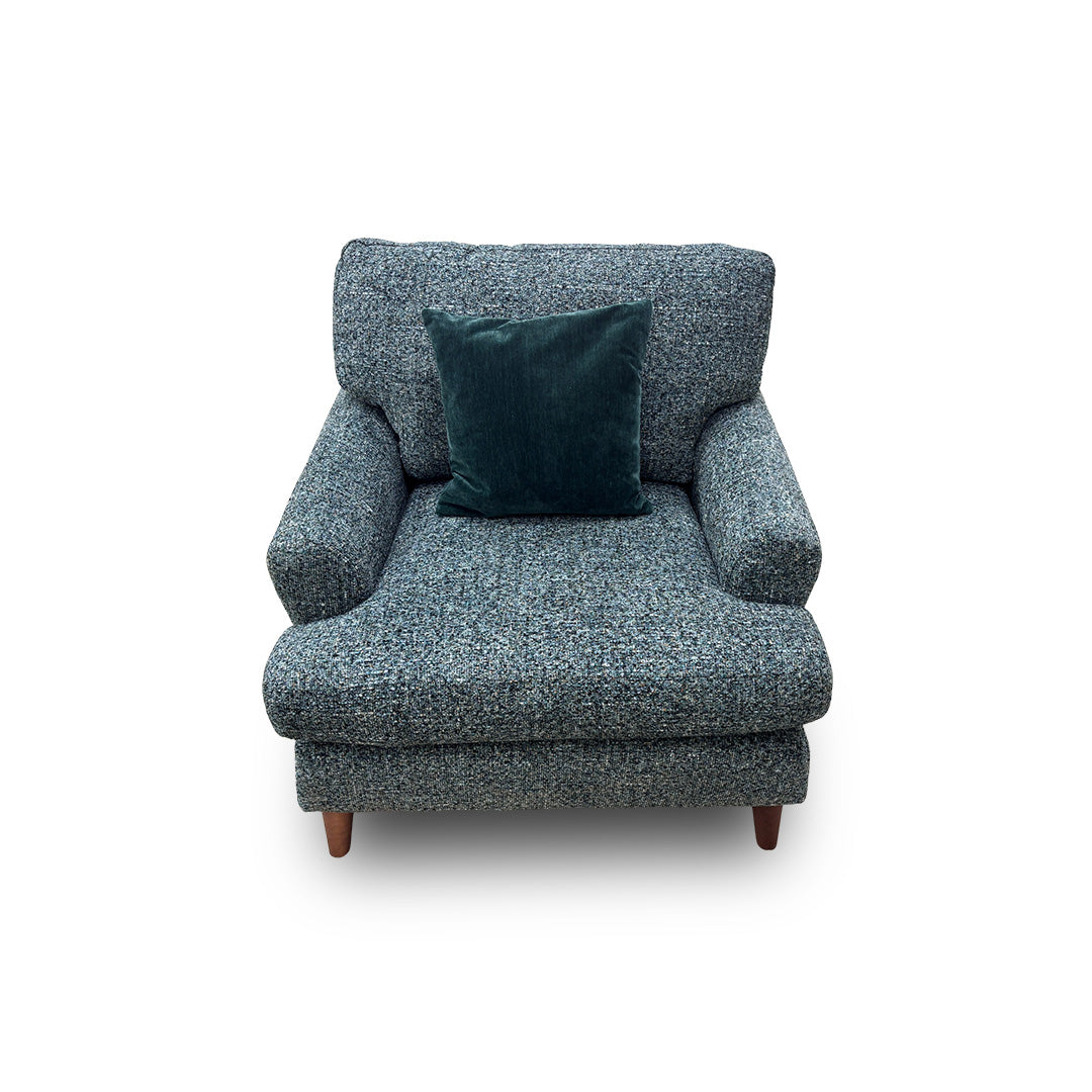 'Jackson' Amazonite Green Woven Fabric Armchair