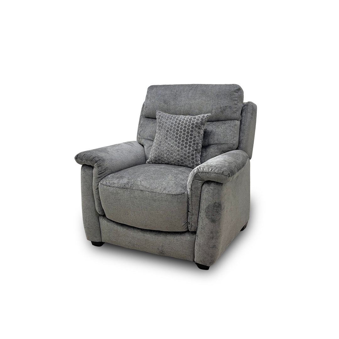 'Springer' Fab-nts-R07 Pewter Fabric Armchair