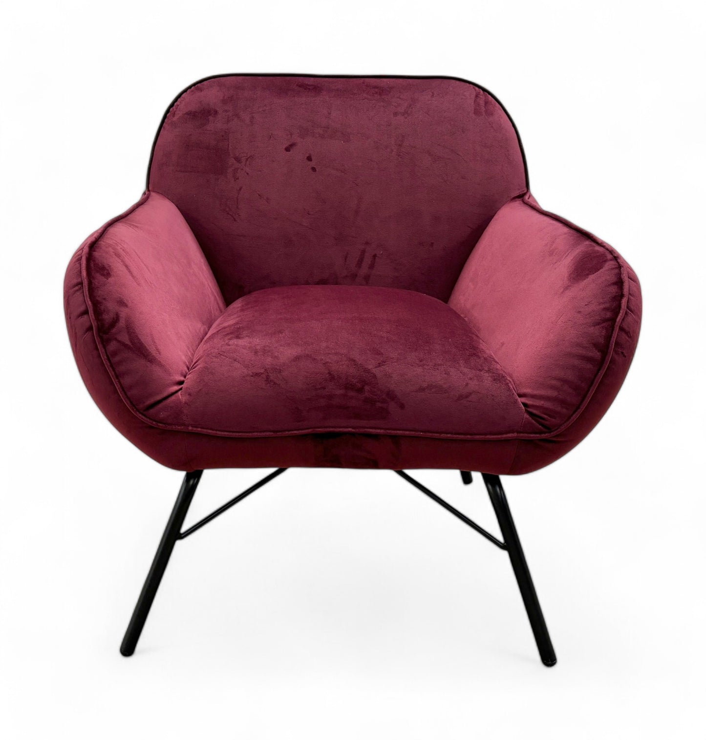 ‘Hug’ Burgundy Sensual Velvet Accent Chair