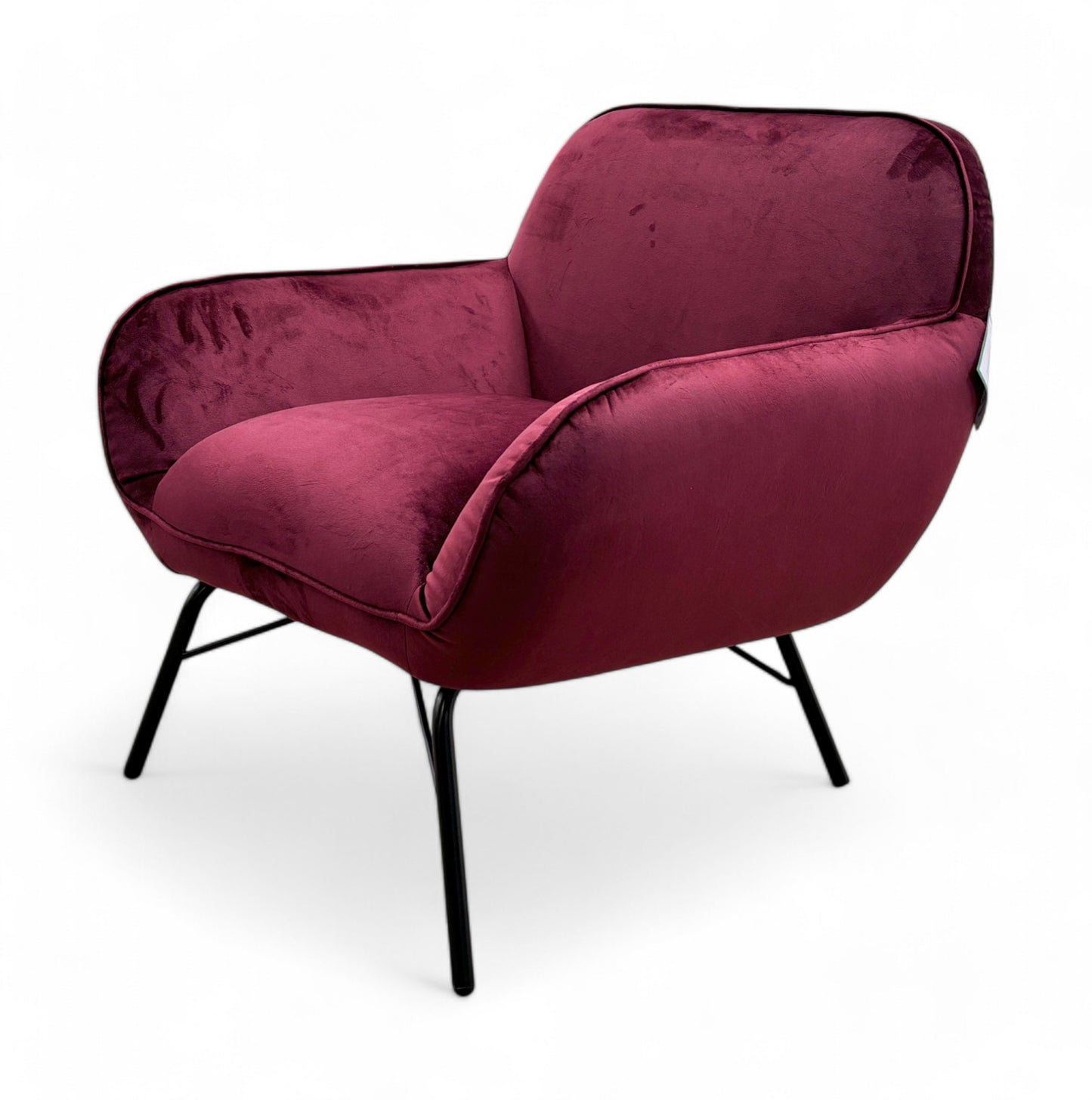 ‘Hug’ Burgundy Sensual Velvet Accent Chair