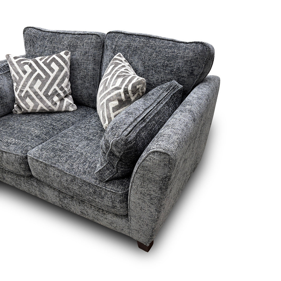 'Tabitha' Slate Woven Fabric 2 Seater Sofa