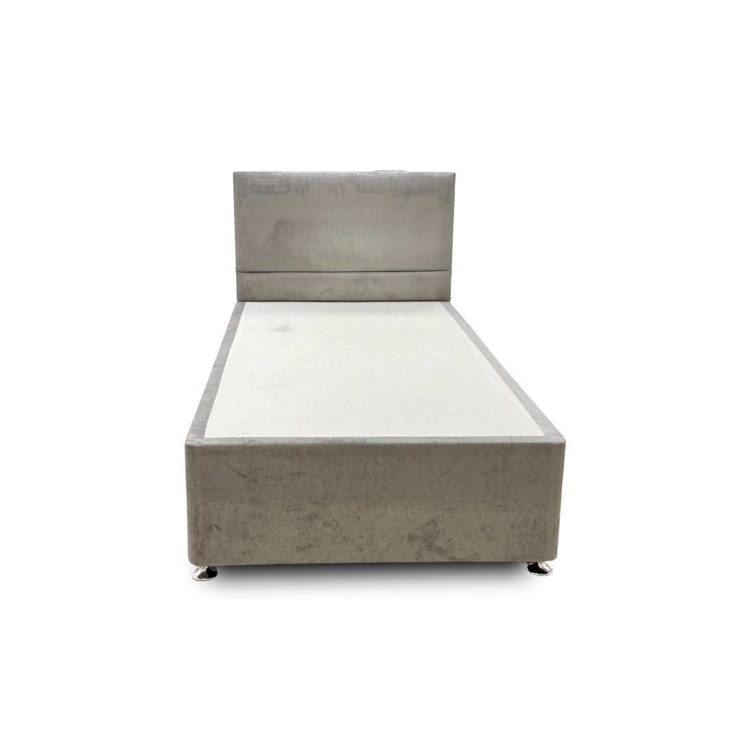 'Capella' Milan Nickel 2 Draw Bed + Headboard - Single