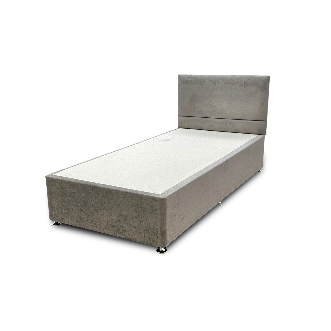 'Capella' Milan Nickel 2 Draw Bed + Headboard - Single