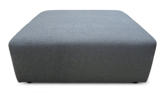 ‘Calix’ Charcoal Calix Boucle Plain Large Square Footstool