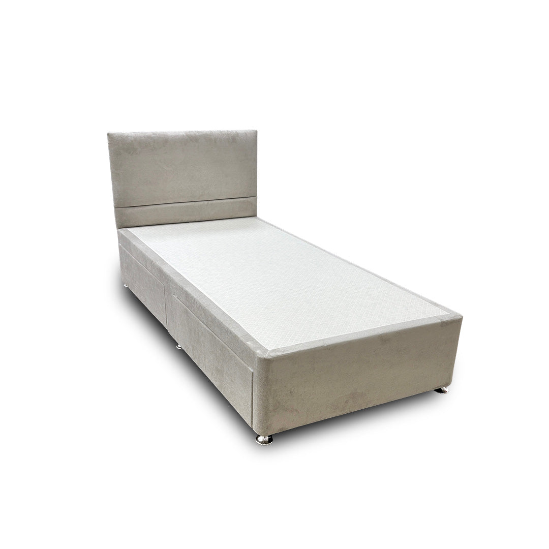 'Capella' Milan Stone 2 Draw Bed + Headboard - Single