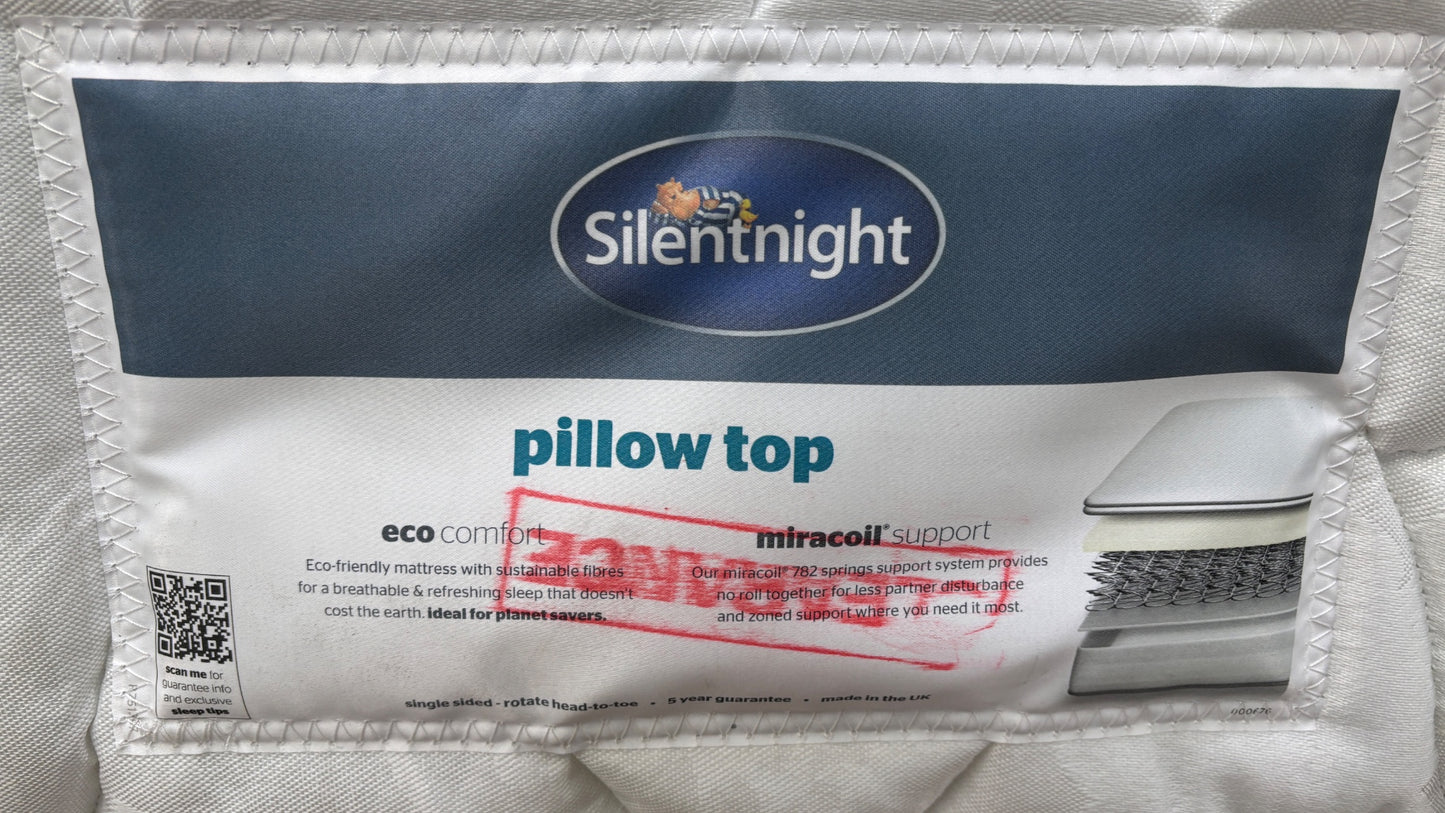 Silentnight Pillowtop Miracoil Support Mattress - Double