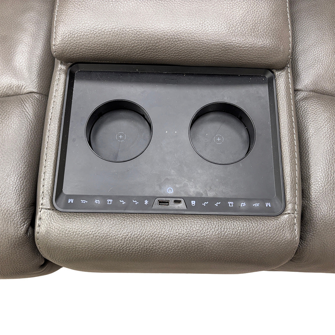 'Cinemax' Piompo Lx-6404 Media 3 Seater Leather Power Recliner Sofa with Power Headrest