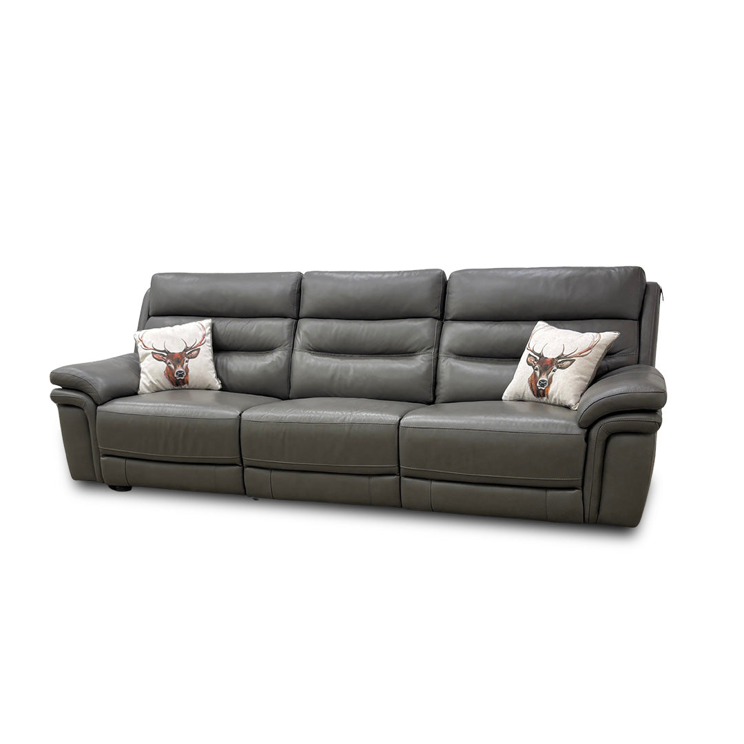 'Berlin' Piompo Lx-6404 Leather 4 Seater Power Recliner Split Sofa