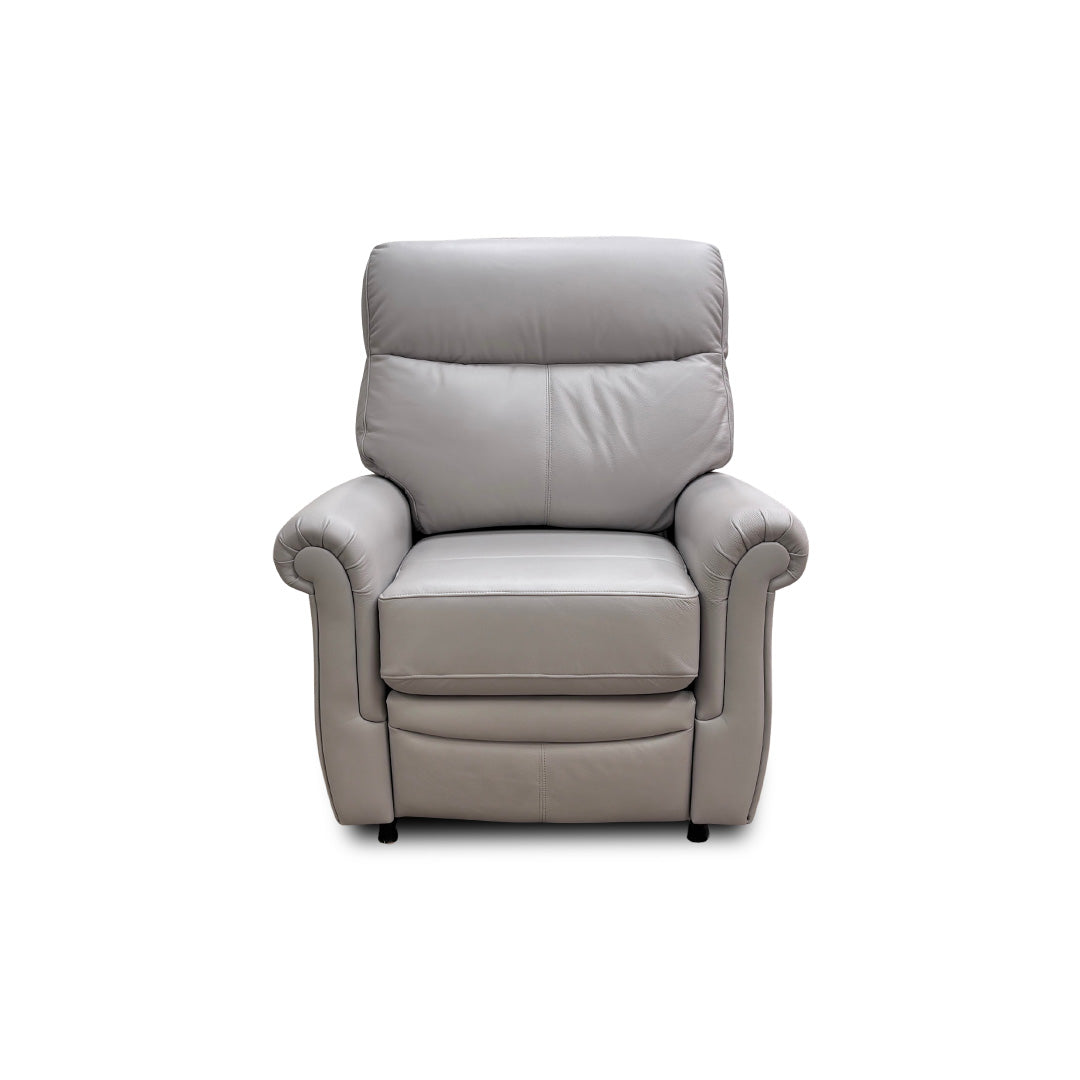G Plan 'Avon' H006 Oxford Light Grey Leather Lift and Rise Recliner Armchair