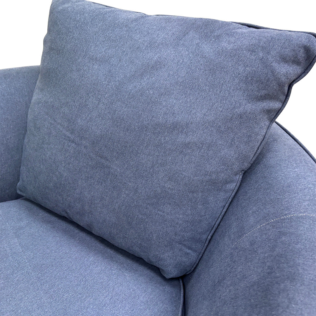 'Legend' Cosmo Navy Fabric Swivel Chair