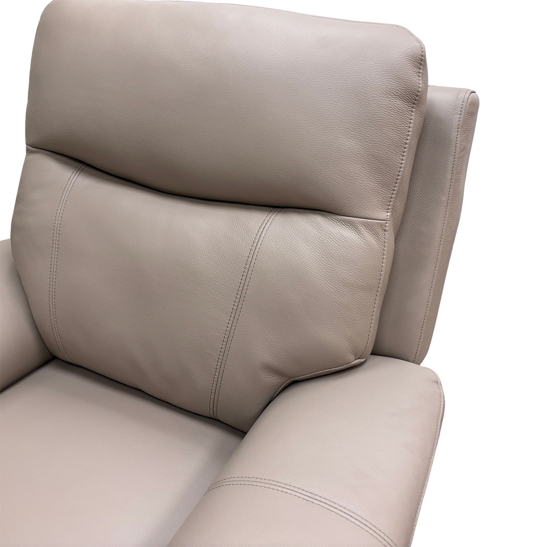 'Sloane' Cat-40/08 Oyster Leather Power Recliner Chair