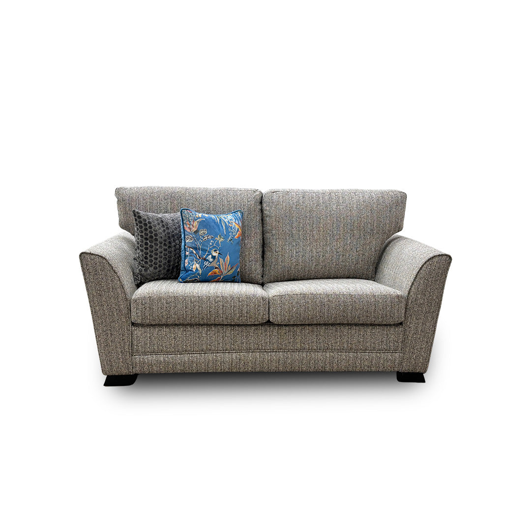 'Poppy' Grey Combintion Woven Fabric Large 2 Seater Sofa Bed