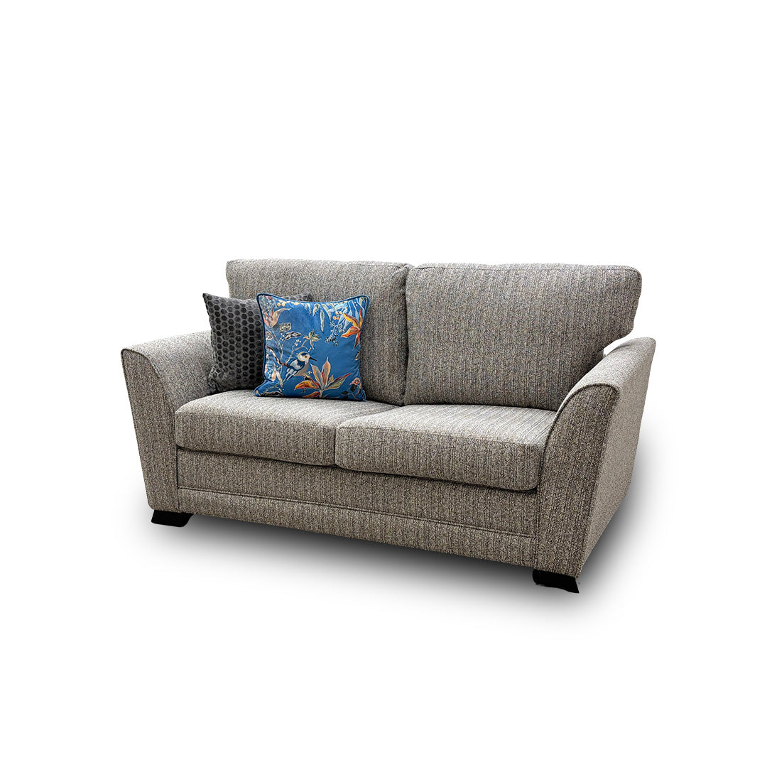 'Poppy' Grey Combintion Woven Fabric Large 2 Seater Sofa Bed