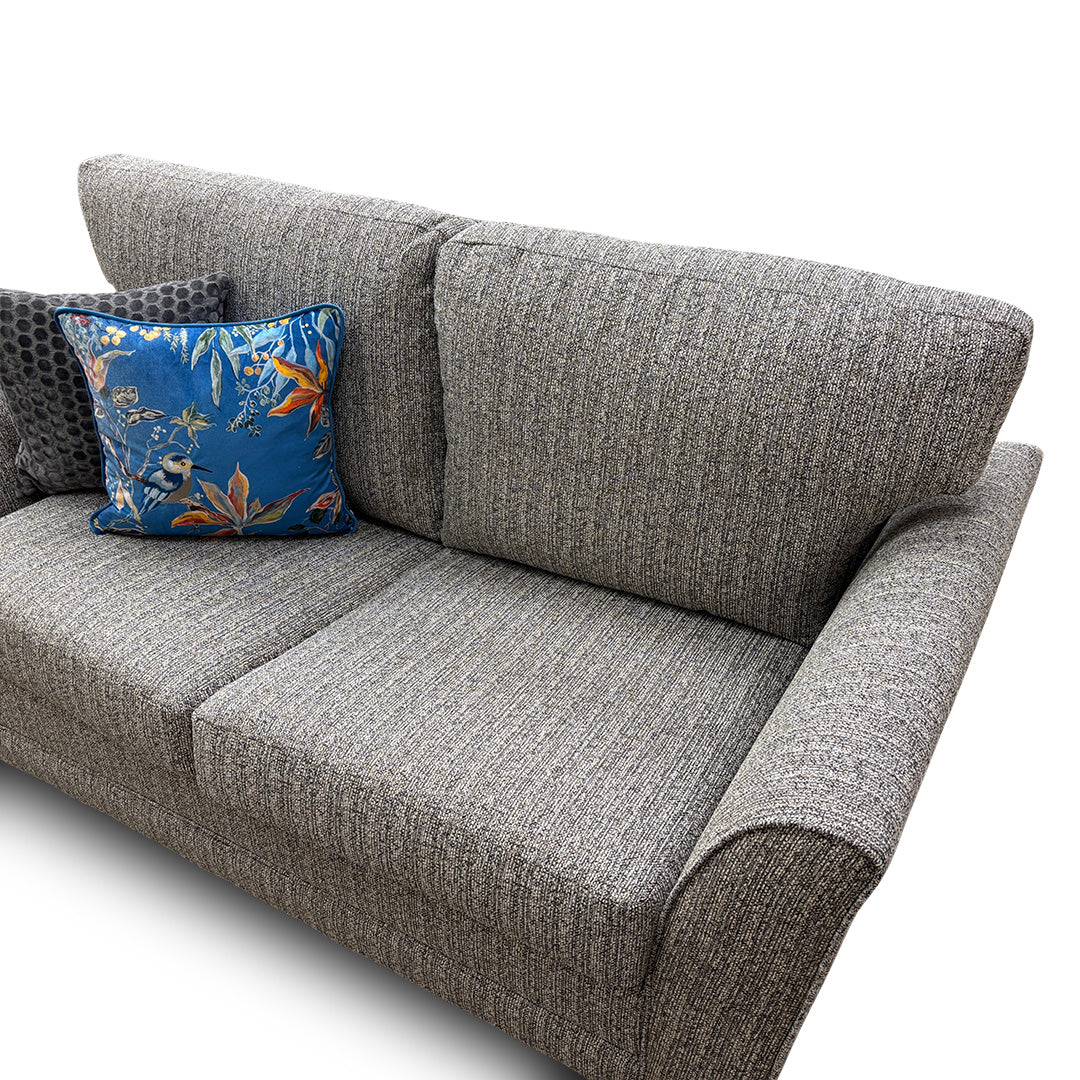 'Poppy' Grey Combintion Woven Fabric Large 2 Seater Sofa Bed