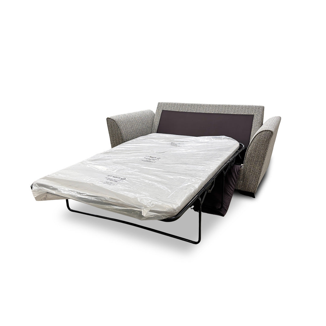 'Poppy' Grey Combintion Woven Fabric Large 2 Seater Sofa Bed