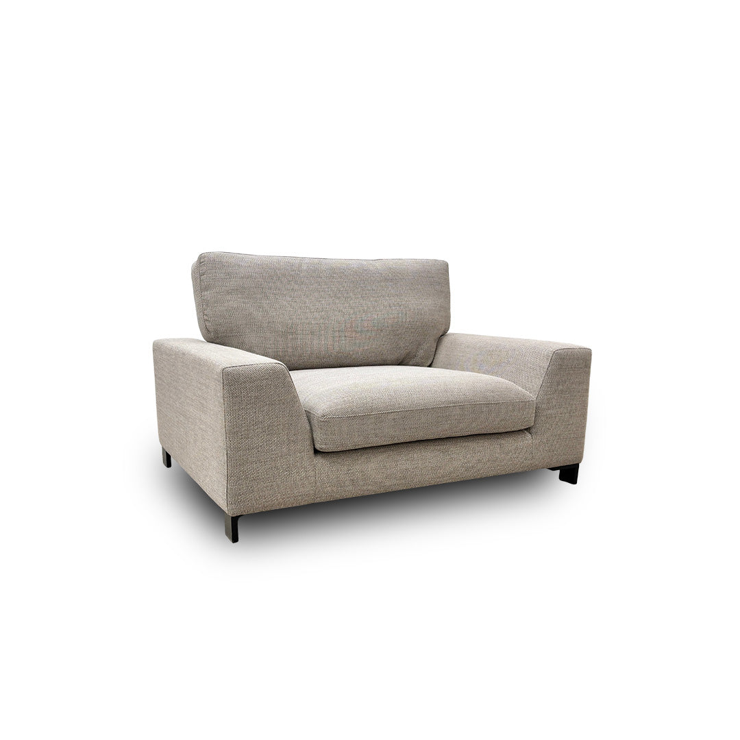 'Euphoria' Mocha Breeze Plain Fabric Cuddler Chair